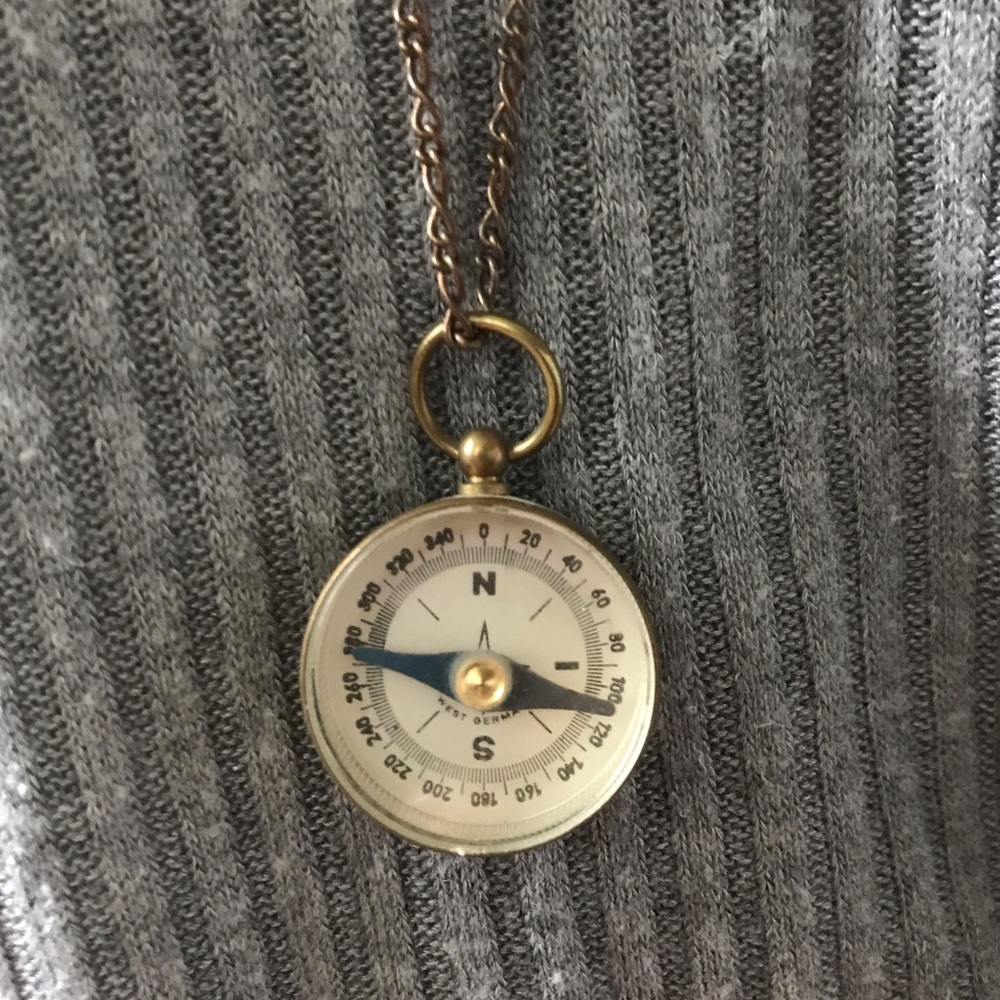 Vintage Compass Necklace- functional